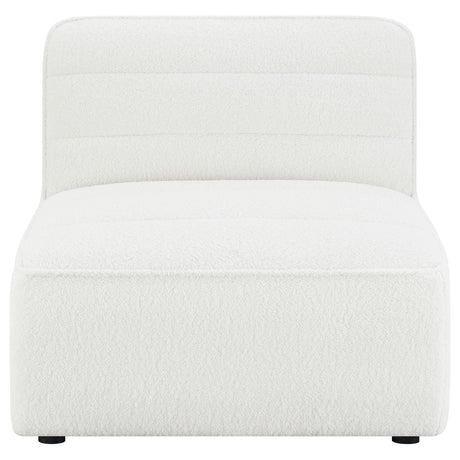 Sunny Upholstered Armless Chair Natural Side View