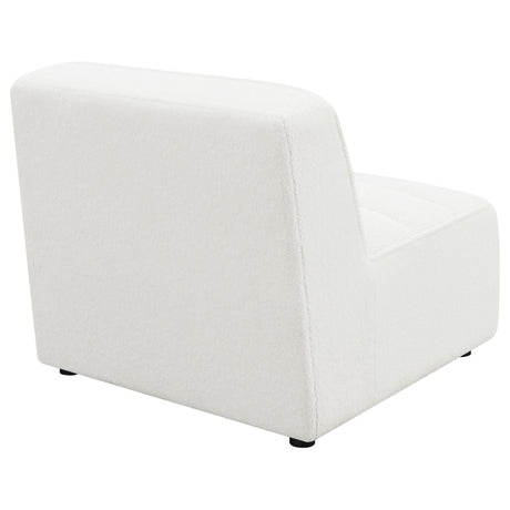 Sunny Upholstered Armless Chair Natural Seat Cushion