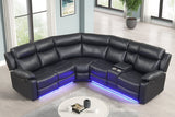 Super Black Reclining Sectional view 3