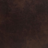 Brown leatherette sectional corner view