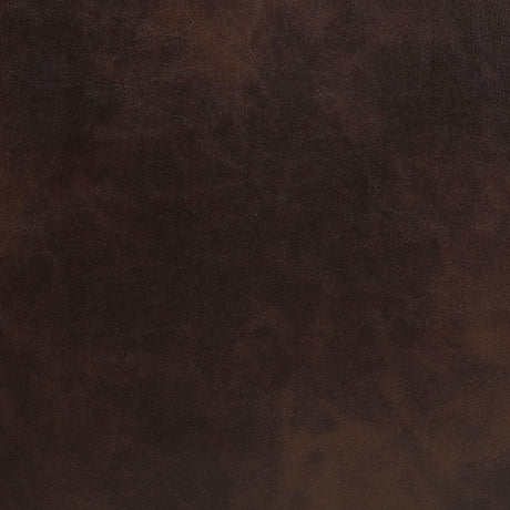 Brown leatherette sectional corner view