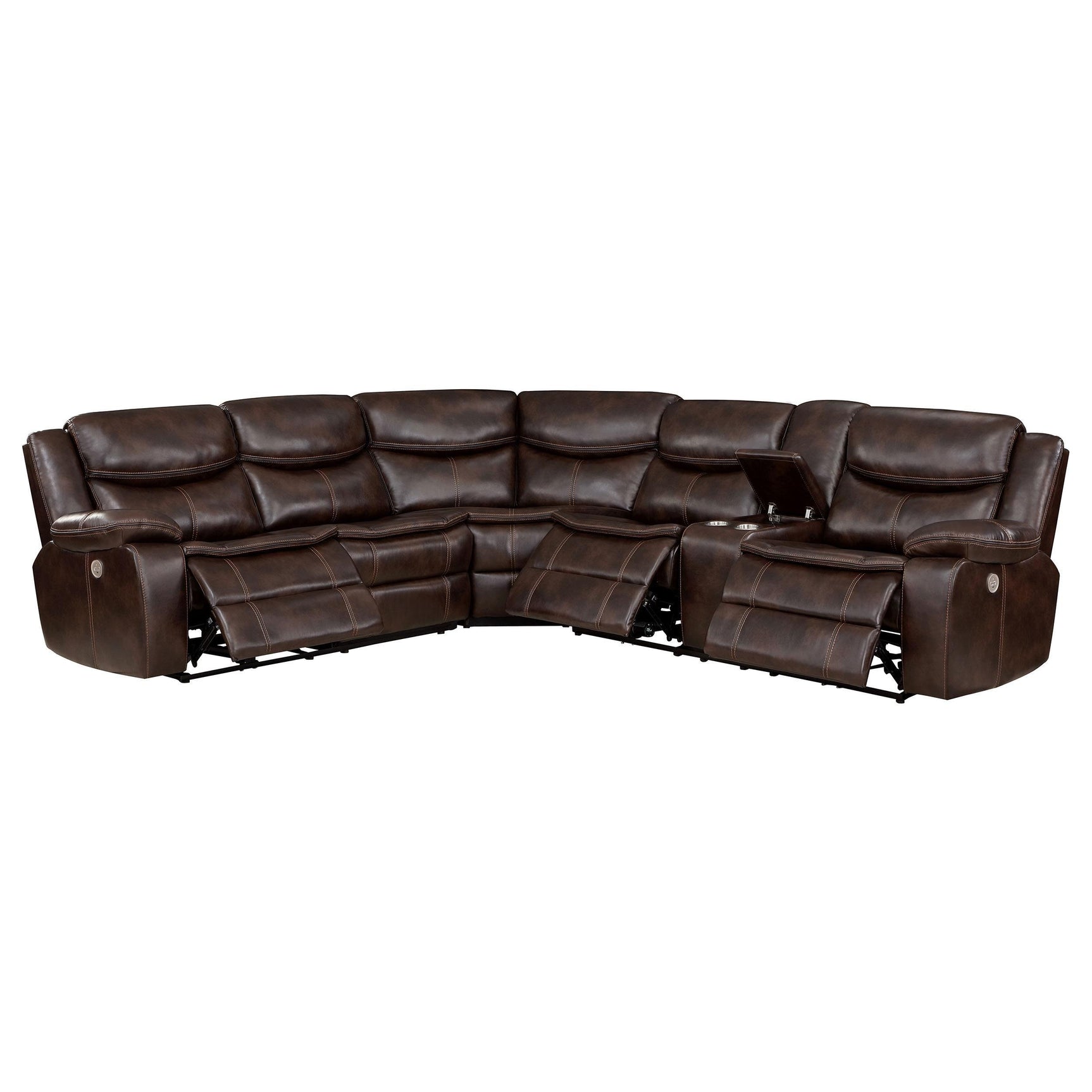 Close-up of tufted channeling and foam padded cushions