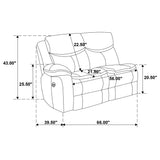 Sycamore Upholstered Power Reclining Sectional Sofa Dark Grey corner sofa view
