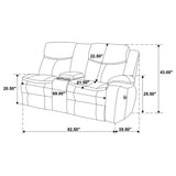 Sycamore Upholstered Power Reclining Sectional Sofa Dark Grey sofa in living room setting