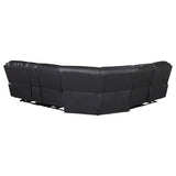Sycamore Upholstered Power Reclining Sectional Sofa Dark Grey close-up upholstery