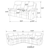 Sycamore sectional sofa back view