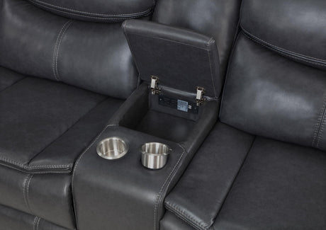 Sycamore sectional sofa with armrest detail