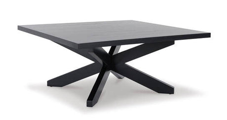 Joshyard black cocktail table front angle