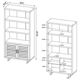 Turamba Bookcase cabinet and shelves close-up