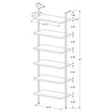 Styled bookcase in living room setting