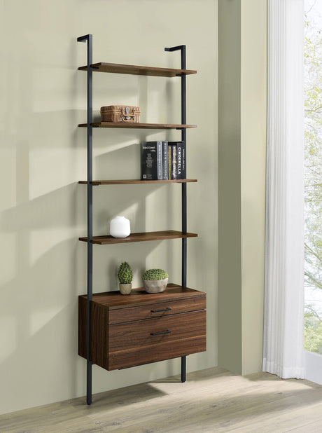 Close-up of two drawers with pull handles in Gors bookcase