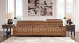 Temmpton Chocolate Leather 3-Piece Power Reclining Sectional Sofa - image 1