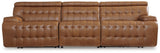 Temmpton Chocolate Leather 3-Piece Power Reclining Sectional Sofa - image 2