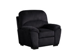 Detail view of Tiffany Black 3-Piece Living Room Set upholstery