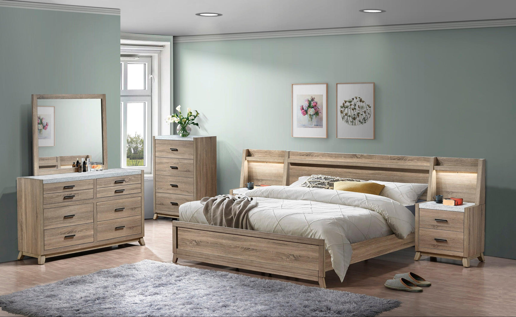 main view of Tilston Brown Bedroom Set bed