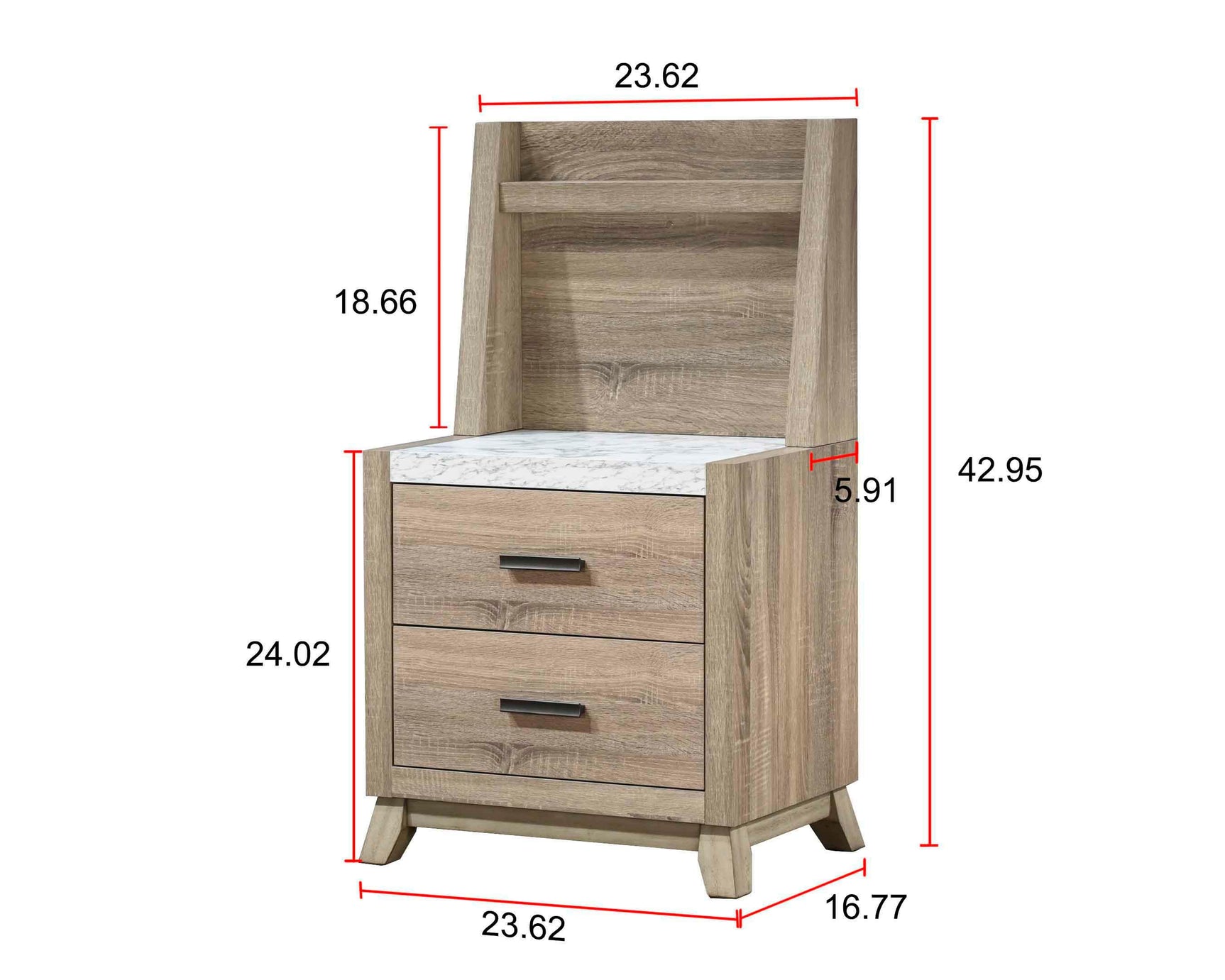 side view of Tilston Brown Bedroom Set bed