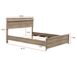 side view of Tilston Brown Bedroom Set bed