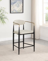 Tina metal counter height bar stool side angle showing footrest