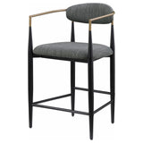 Tina bar stools placed at kitchen island showing seating height