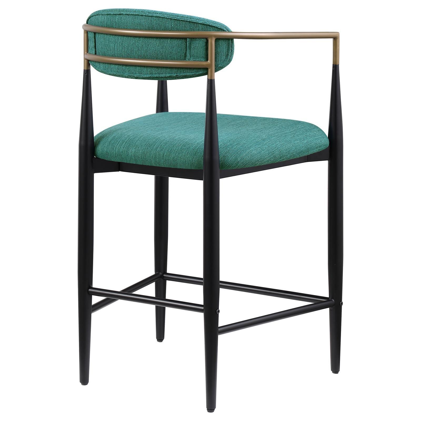 Under seat view of Tina metal counter height stool