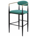 Rear view of Tina pub height stool showing bentwood and plywood construction