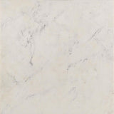 Detailed look at marble top with gray veining and dissected angles