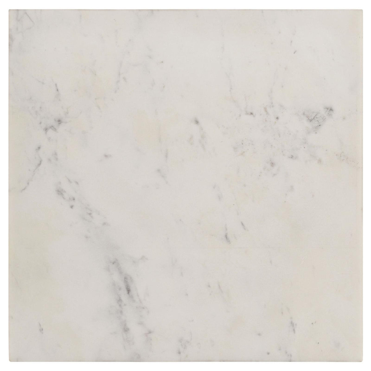Top view of Tobin Square Marble Top End Table highlighting true square edge