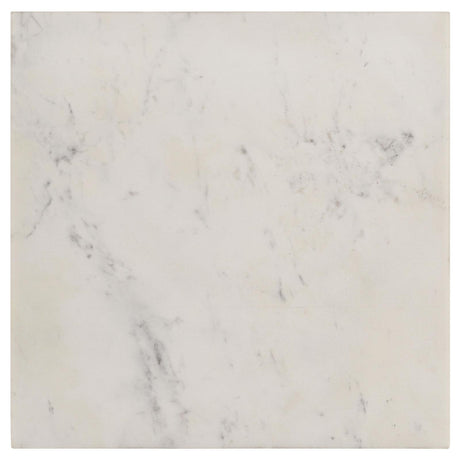 Top view of Tobin Square Marble Top End Table highlighting true square edge