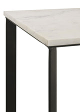 Black thin metal crisscross base of Tobin Square End Table