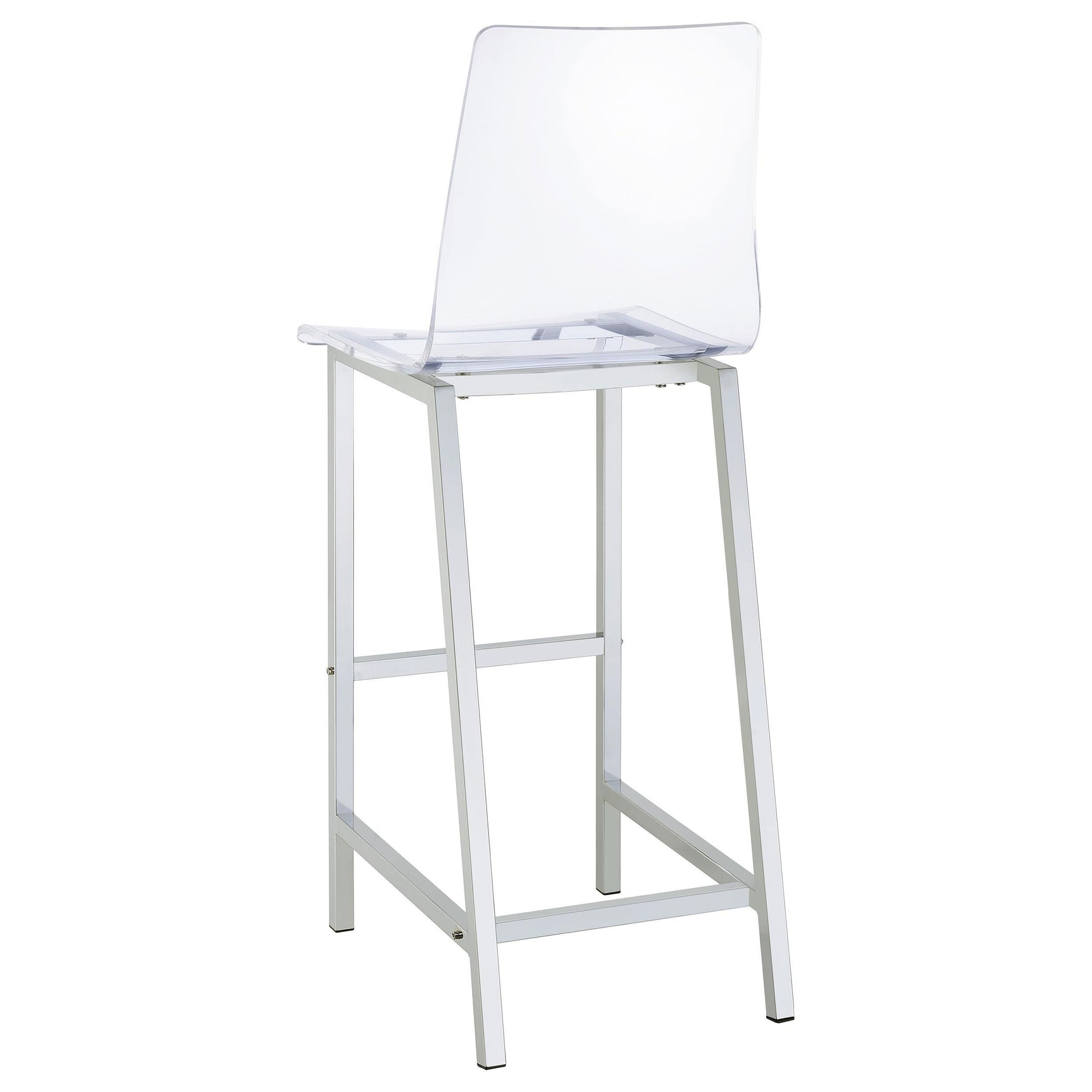 Top view of Tolbert rectangular bar table with acrylic chairs