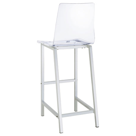 Top view of Tolbert rectangular bar table with acrylic chairs