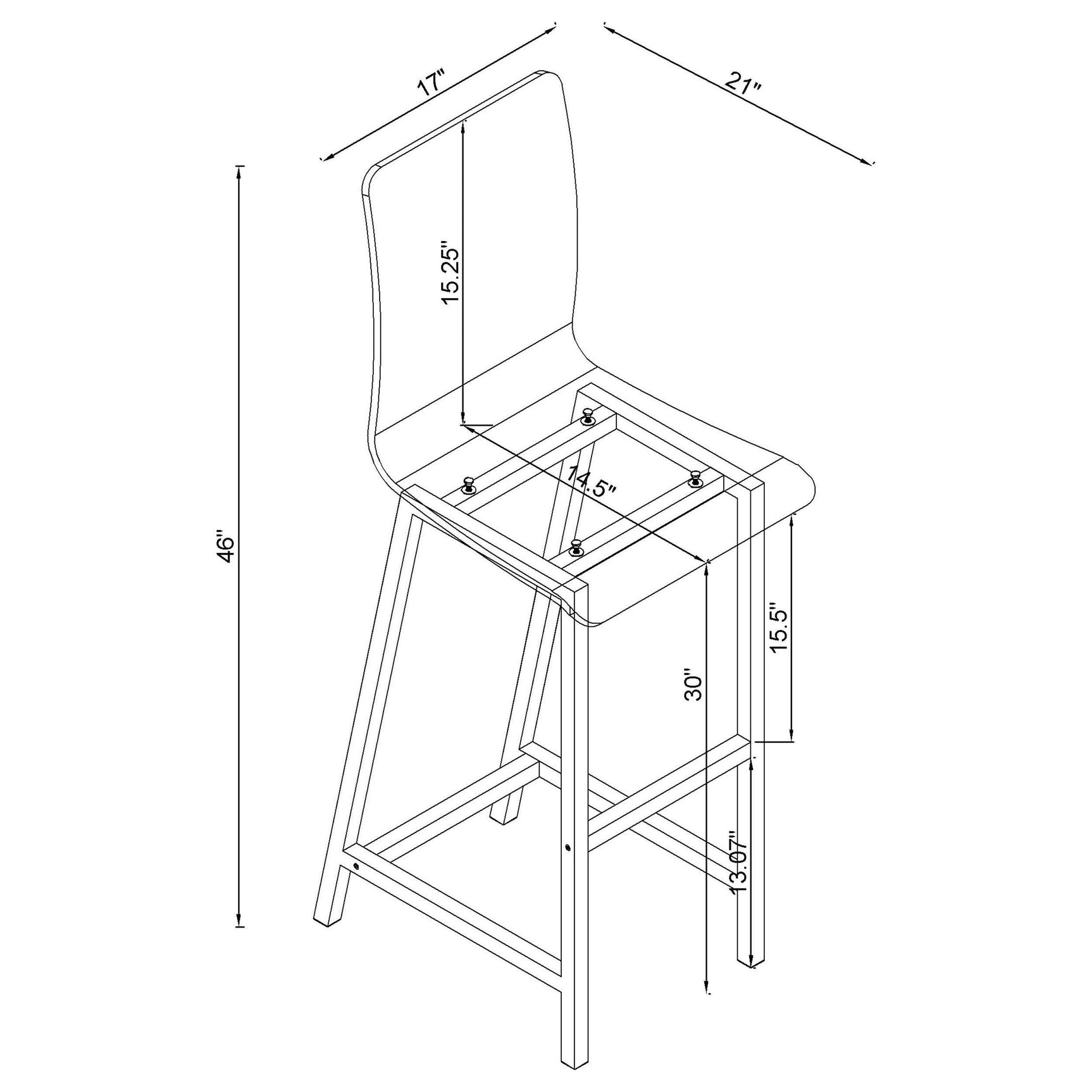 Modern Tolbert 5-piece bar set in contemporary room setting