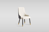 Toni Dining Chair in Beige and Black Faux Leather from Decor Furniture