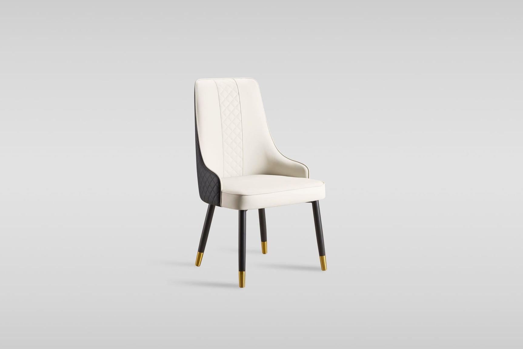 Toni Dining Chair in Beige and Black Faux Leather from Decor Furniture