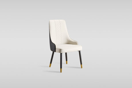 Toni Dining Chair in Beige and Black Faux Leather from Decor Furniture