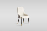 Toni Dining Chair in Beige and Grey with Diamond Stitching from Decor Furniture