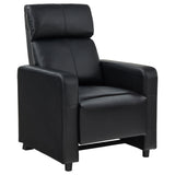 Manual recliner mechanism demonstration on Toohey set
