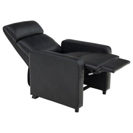 Top view of Toohey 3-seater recliner set in black leatherette