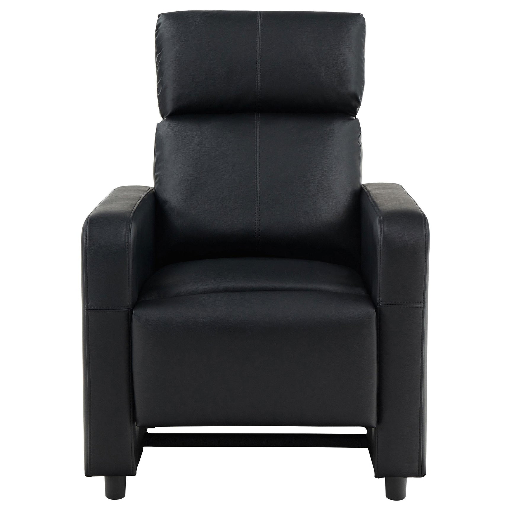 Recliner seat with memory foam padding detail