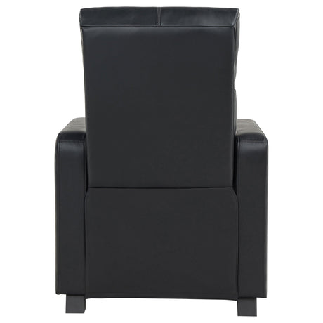 Closed position of Toohey push-back recliner seat