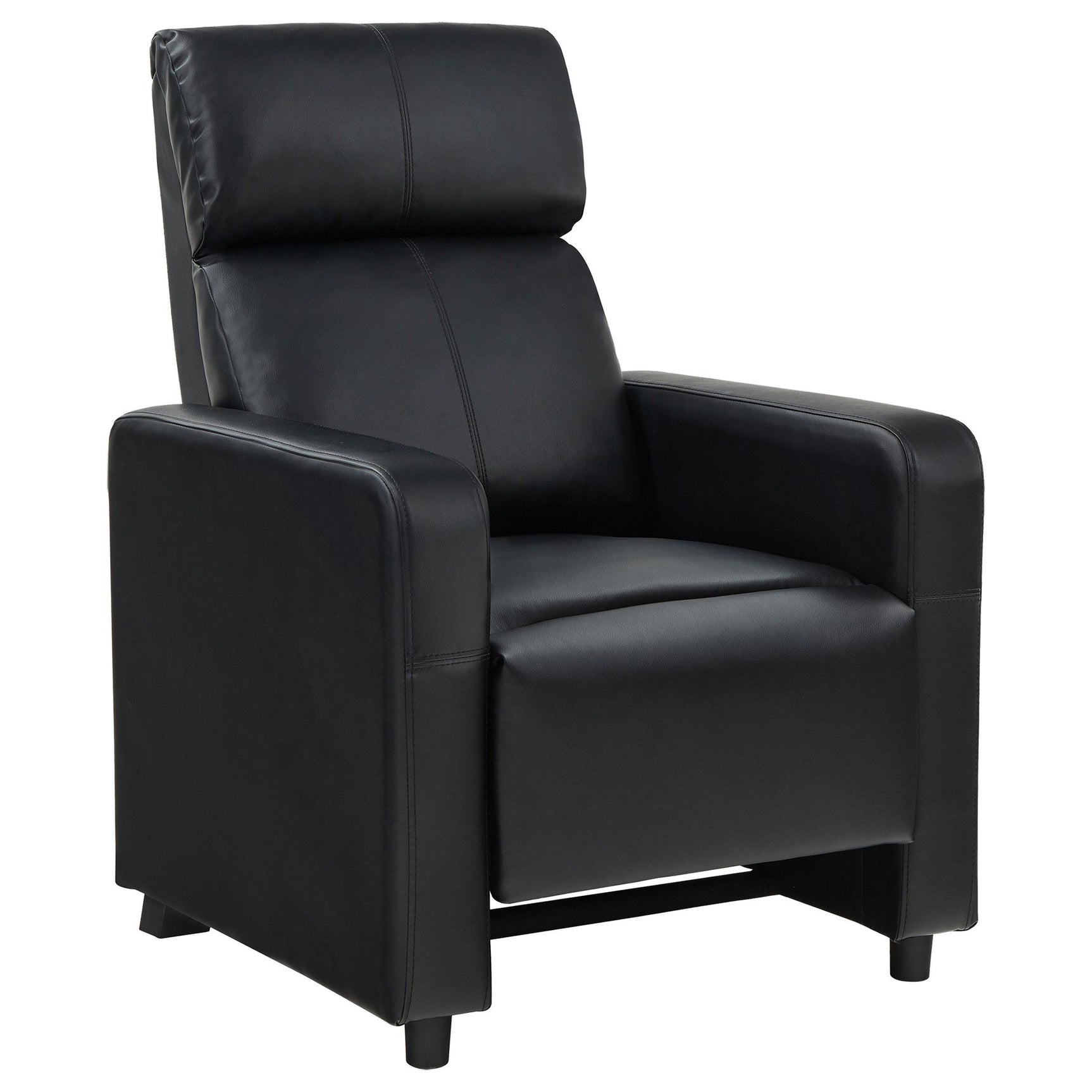 Close-up of tufted backrest on Toohey recliner chair