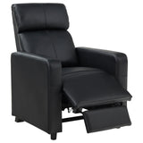 Wedge console cup holder between recliner seats