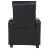 Front view of console wedge for home theater seating