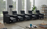 Toohey recliner seat close-up showing tufted backrest