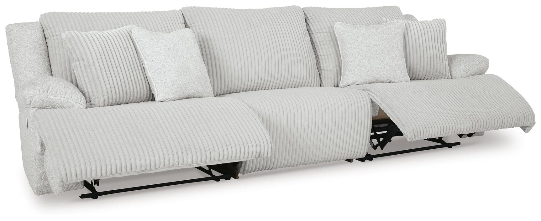 Top Tier Alloy Velvet 3-Piece Reclining Sectional Sofa - image 4