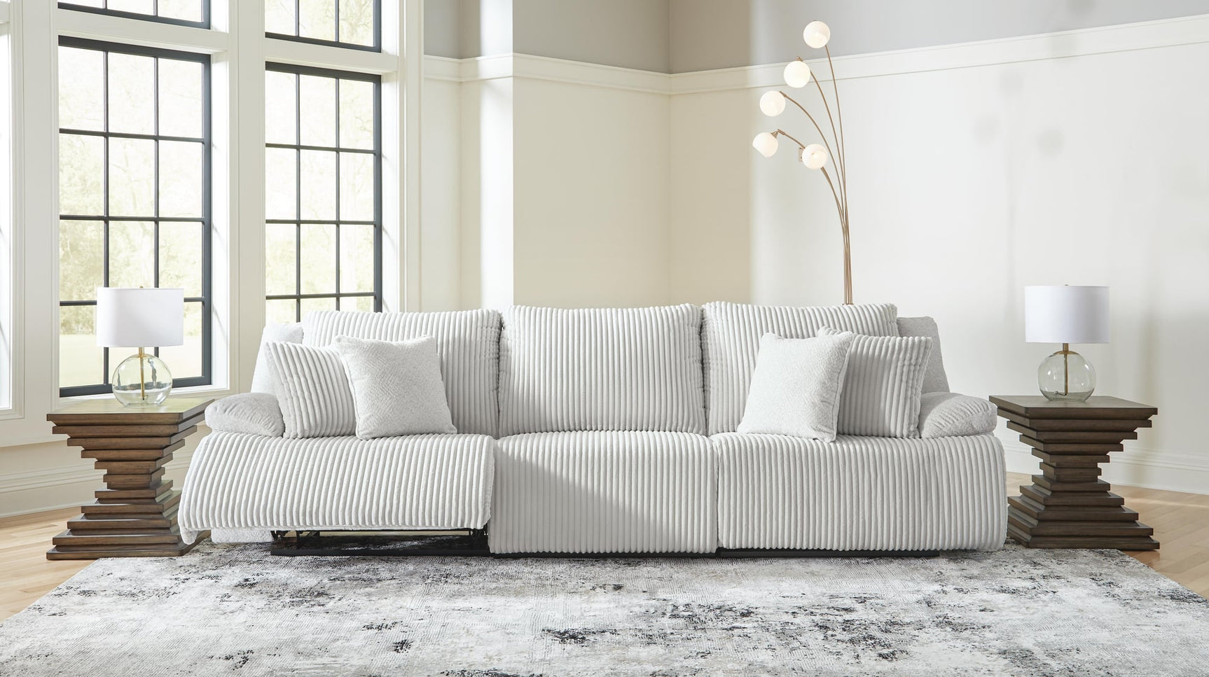 Top Tier Alloy Velvet 3-Piece Reclining Sectional Sofa - image 6