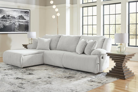 Top Tier Alloy Velvet 3-Piece Reclining Sectional Sofa Chaise - image 1