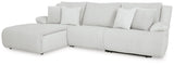 Top Tier Alloy Velvet 3-Piece Reclining Sectional Sofa Chaise - image 2
