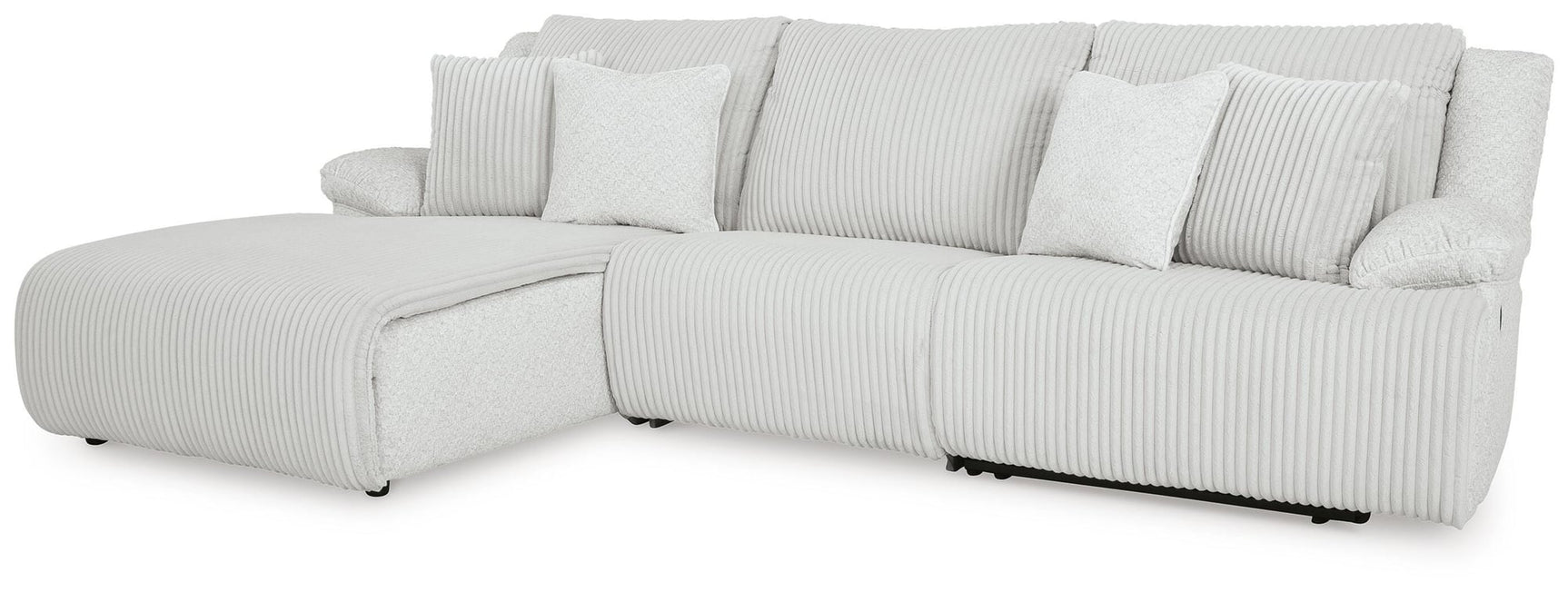 Top Tier Alloy Velvet 3-Piece Reclining Sectional Sofa Chaise - image 2