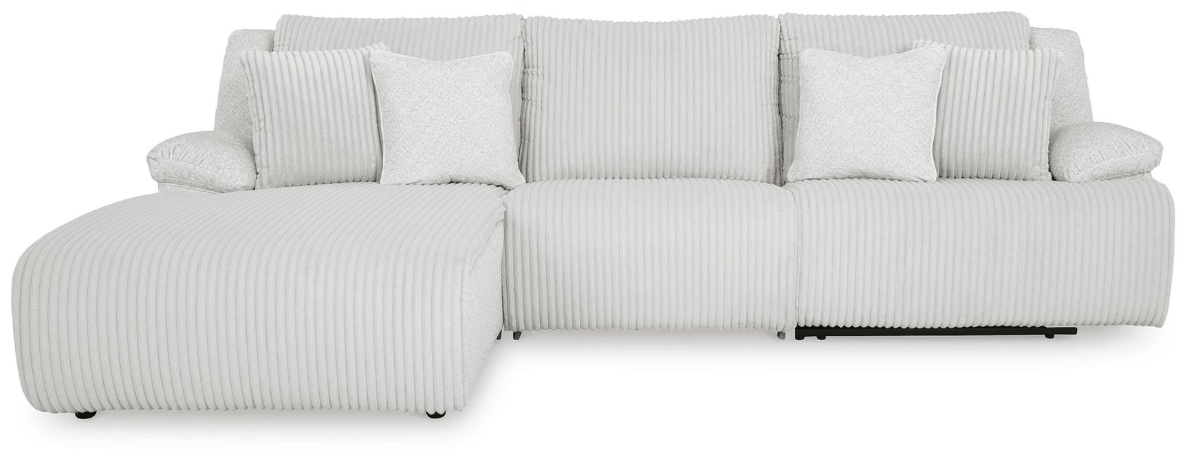 Top Tier Alloy Velvet 3-Piece Reclining Sectional Sofa Chaise - image 3